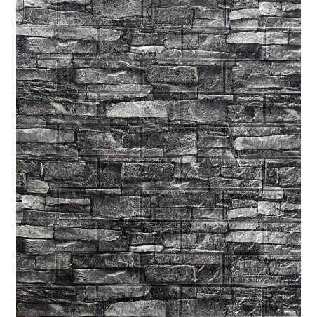 PANEL ADHESIVO 3D PARA PARED PIEDRA GRIS