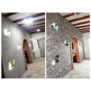 PANEL ADHESIVO 3D PARA PARED PIEDRA GRIS