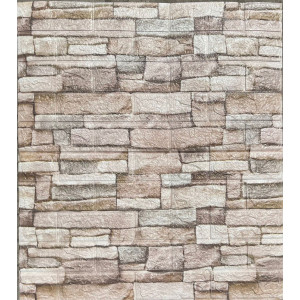 PANEL ADHESIVO 3D PARA PARED PIEDRA BEIGE