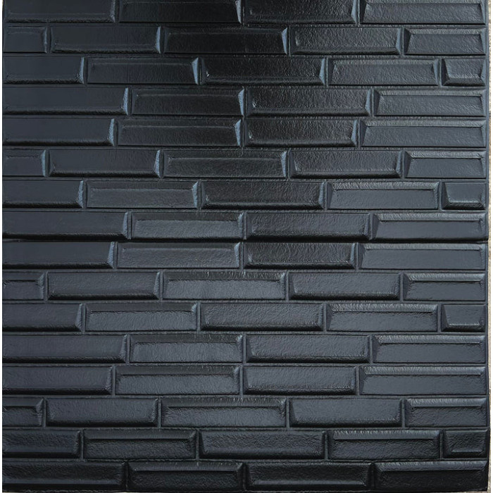 PANEL ADHESIVO 3D PARA PARED OBLICUO NEGRO