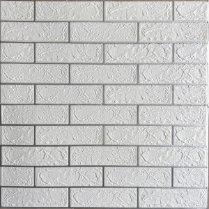PANEL ADHESIVO 3D PARA PARED LADRILLO PLATA