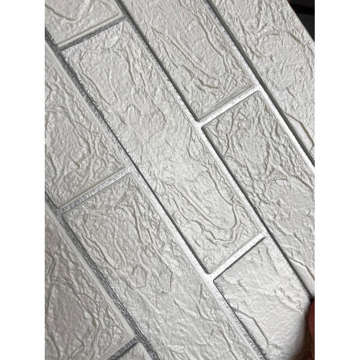 PANEL ADHESIVO 3D PARA PARED LADRILLO PLATA